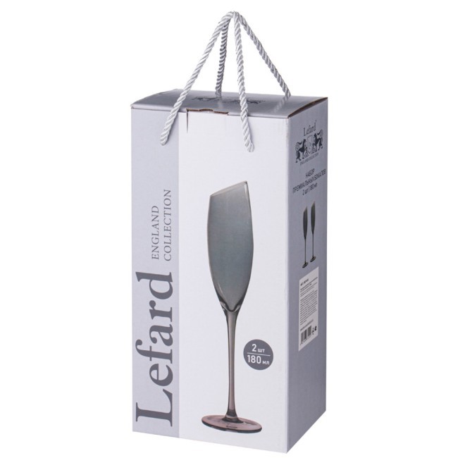 Набор бокалов для шампанского из 2-х штук "daisy blue" 180мл (ударопрочная упаковка) Lefard (887-410) Набор бокалов для шампанского из 2-х штук "daisy blue" 180мл (ударопрочная упаковка) Lefard (887-410)