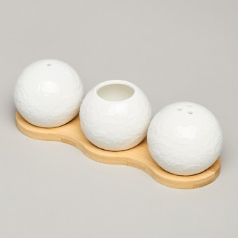 Набор для специй lefard "muse" 3 пр. на дер.подставке 20*6*6 см Lefard (587-215)