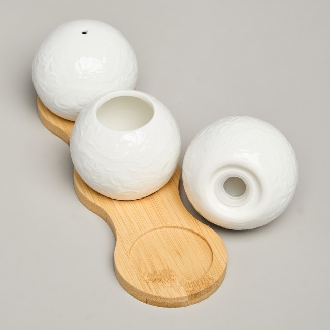 Набор для специй lefard "muse" 3 пр. на дер.подставке 20*6*6 см Lefard (587-215)