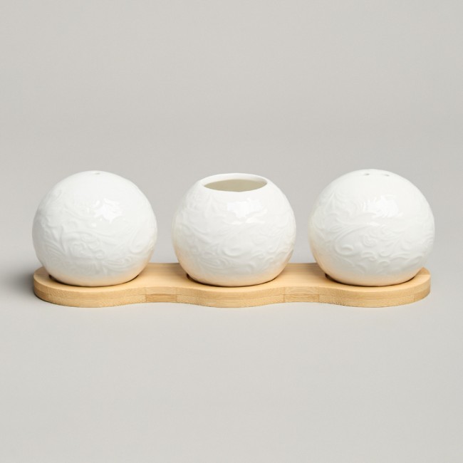 Набор для специй lefard "muse" 3 пр. на дер.подставке 20*6*6 см Lefard (587-215)