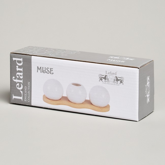 Набор для специй lefard "muse" 3 пр. на дер.подставке 20*6*6 см Lefard (587-215)