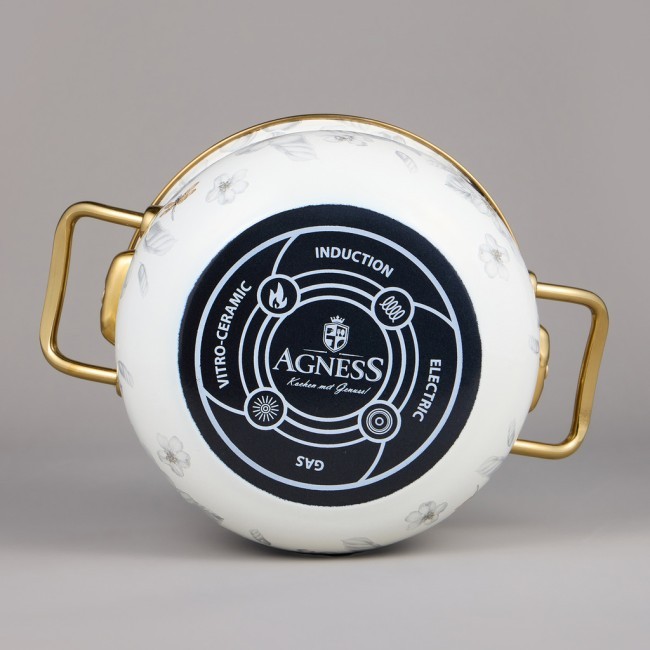 Набор кастрюль agness эмалированных серия "яблоневый сад", 4пр. 2,1л и 3,8л Agness (950-602) Набор кастрюль agness эмалированных серия "яблоневый сад", 4пр. 2,1л и 3,8л Agness (950-602)