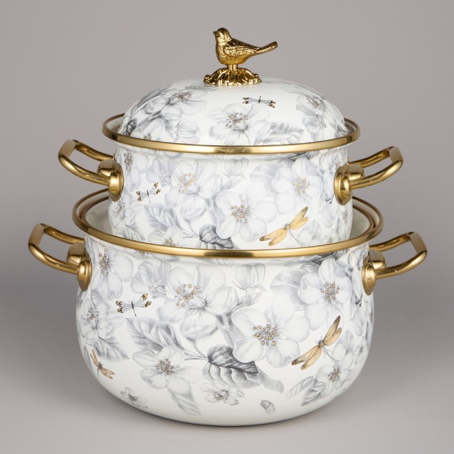 Набор кастрюль agness эмалированных серия "яблоневый сад", 4пр. 2,1л и 3,8л Agness (950-602) Набор кастрюль agness эмалированных серия "яблоневый сад", 4пр. 2,1л и 3,8л Agness (950-602)