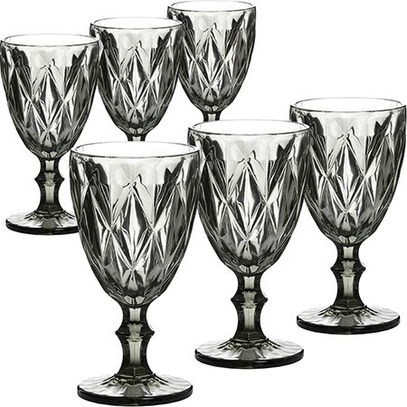 Набор бокалов 337 мл 6 шт серый LR (60436)