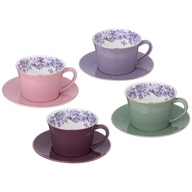 Чайный набор lefard "lilac" на 4 пер.8 пр.  250 мл Lefard (760-805)