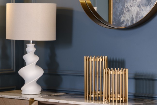 Подсвечник металлический цвет золото d16*22см (TT-00008592)