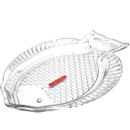 Блюдо 35х24см РЫБА стекло (641031)