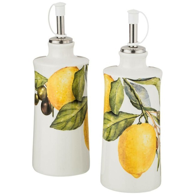 Набор для масла/уксуса agness "лемон три" 2пр. 6,5*14,5 см 300 мл Agness (358-1569)