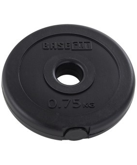 Диск пластиковый BASEFIT BB-203 d=26 мм, черный, 0,75 кг (1483989)