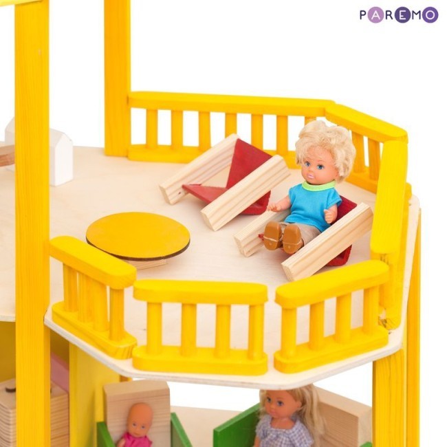 Деревянный кукольный домик "Солнечная Ривьера", с мебелью 21 предмет в наборе, для кукол 15 см (PD216-01) Деревянный кукольный домик "Солнечная Ривьера", с мебелью 21 предмет в наборе, для кукол 15 см (PD216-01)