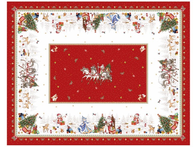 Скатерть "с новым годом" 140х180см, красный, 100% хлопок,твил пропитка Lefard (850-763-2) Скатерть "с новым годом" 140х180см, красный, 100% хлопок,твил пропитка Lefard (850-763-2)