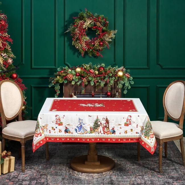 Скатерть "с новым годом" 140х180см, красный, 100% хлопок,твил пропитка Lefard (850-763-2) Скатерть "с новым годом" 140х180см, красный, 100% хлопок,твил пропитка Lefard (850-763-2)