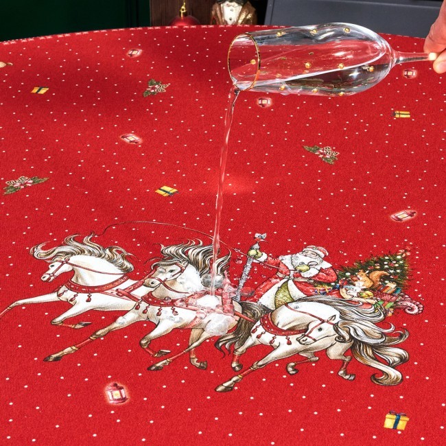 Скатерть "с новым годом" 140х180см, красный, 100% хлопок,твил пропитка Lefard (850-763-2) Скатерть "с новым годом" 140х180см, красный, 100% хлопок,твил пропитка Lefard (850-763-2)