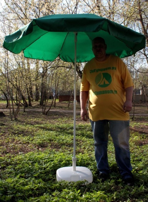 Зонт пляжный Митек ПЭ-180/8 (белый) (52288s94416)