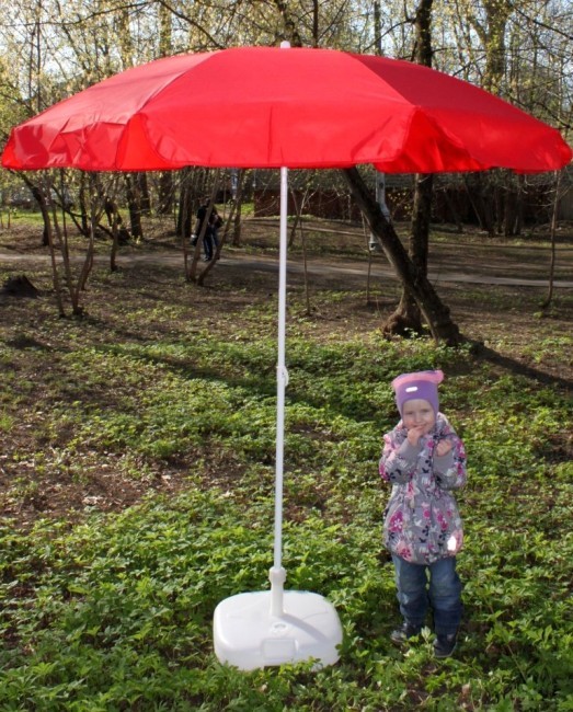 Зонт пляжный Митек ПЭ-180/8 (белый) (52288s94416)