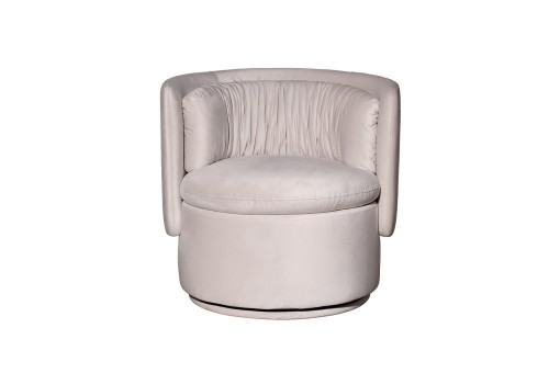 Кресло поворотное велюр кремовый 76*72*71см (TT-00016097)