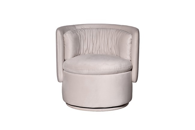Кресло поворотное велюр кремовый 76*72*71см (TT-00016097)