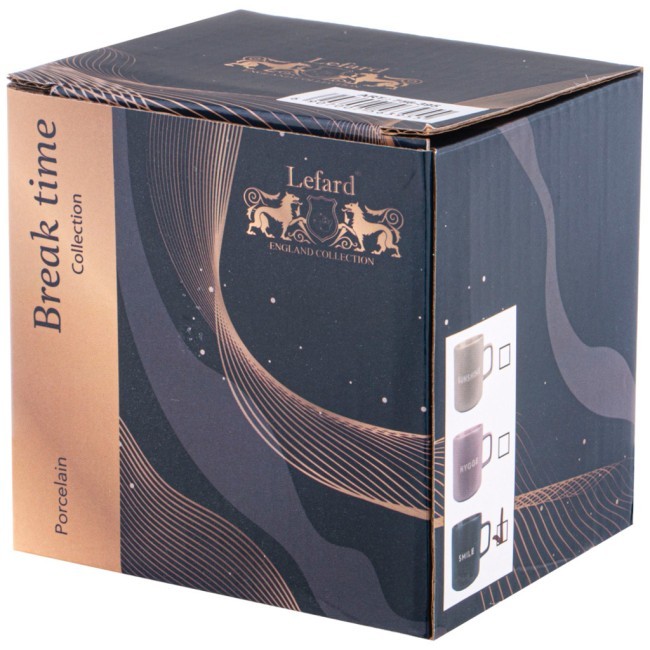 Кружка светло-серая 400 мл 12*9*10см Lefard (756-394)