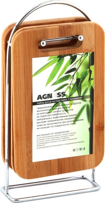 Набор досок деревянных на подставке agness 5 пр. 23*15*1 см. Agness (897-033) Набор досок деревянных на подставке agness 5 пр. 23*15*1 см. Agness (897-033)