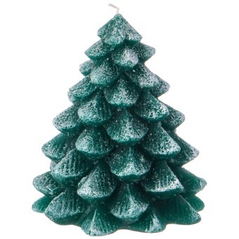 Свеча bronco фигурная "елка" зеленая с блеском 10*8 см Bronco (315-335)