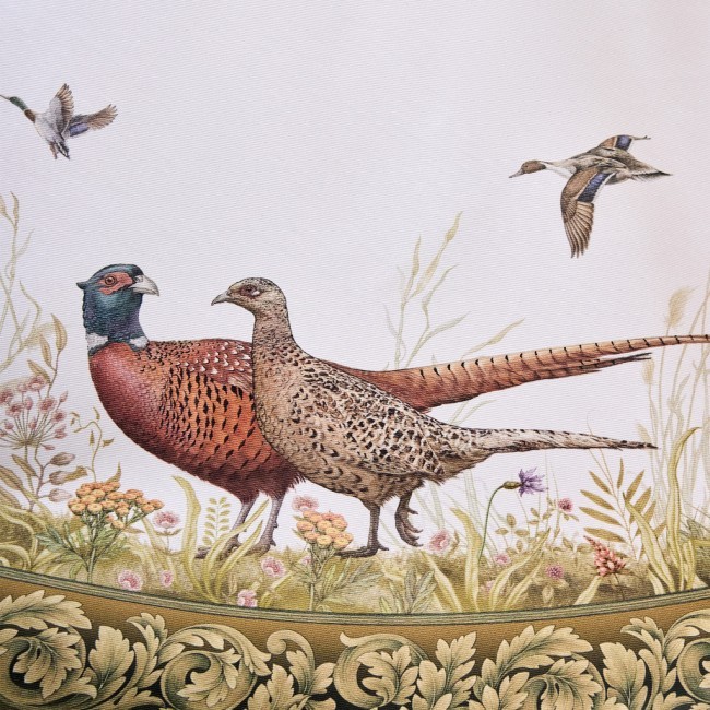 Скатерть  круглая"охота"150 см ,100% хлопок,зеленый ,твил, пропитка Lefard (850-751-23)