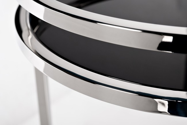 Стол журнальный черное стекло/хром d41*60см (TT-00011827)