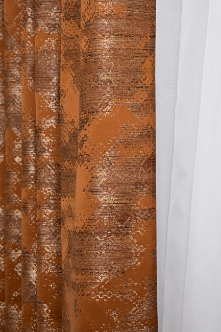 Портьера Bromley оранжевый 275*260 (TT-00012877)