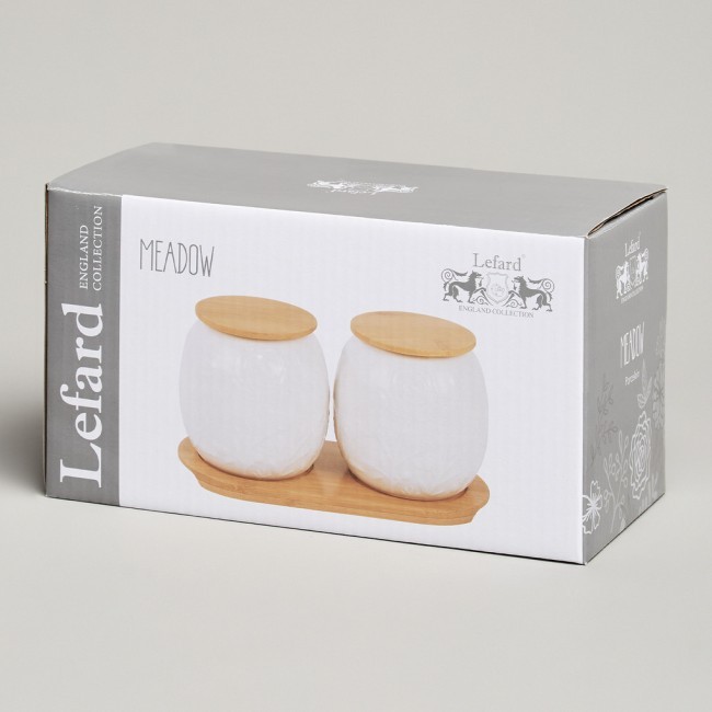 Набор банок lefard "meadow" с дер.крышкой на дер. подставке 2 шт. 19,5*9,5 см 400 мл Lefard (587-210) Набор банок lefard "meadow" с дер.крышкой на дер. подставке 2 шт. 19,5*9,5 см 400 мл Lefard (587-210)