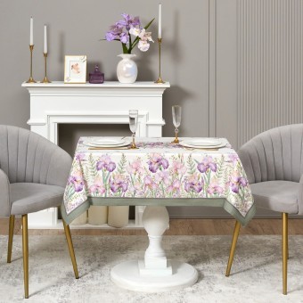 Скатерть ирисы 110х140см ,белый, 100% хлопок,твил пропитка Lefard (850-743-20) Скатерть ирисы 110х140см ,белый, 100% хлопок,твил пропитка Lefard (850-743-20)
