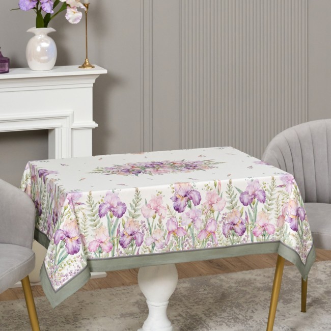 Скатерть ирисы 110х140см ,белый, 100% хлопок,твил пропитка Lefard (850-743-20) Скатерть ирисы 110х140см ,белый, 100% хлопок,твил пропитка Lefard (850-743-20)