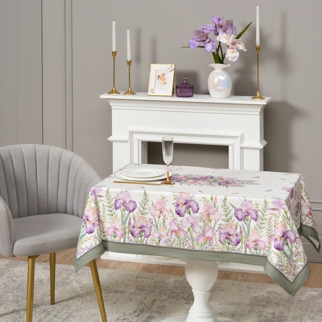 Скатерть ирисы 110х140см ,белый, 100% хлопок,твил пропитка Lefard (850-743-20) Скатерть ирисы 110х140см ,белый, 100% хлопок,твил пропитка Lefard (850-743-20)