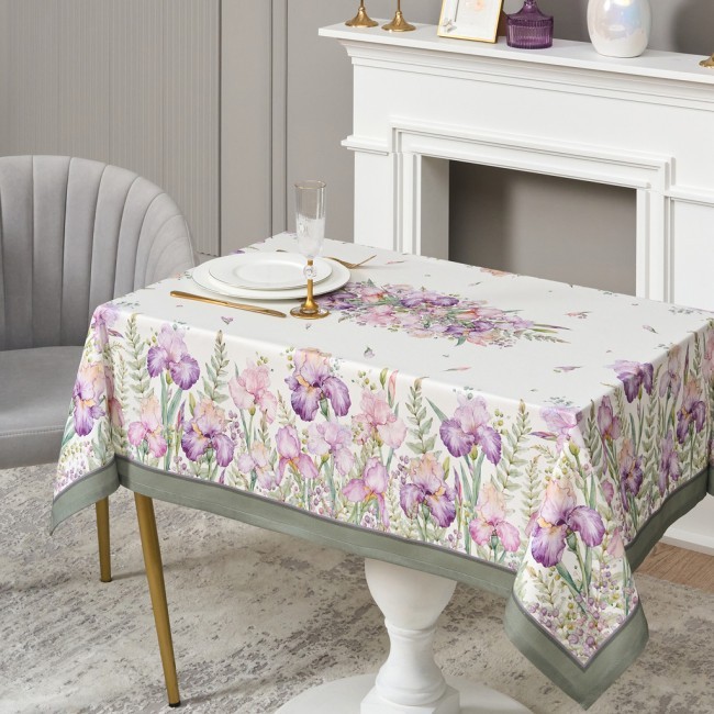 Скатерть ирисы 110х140см ,белый, 100% хлопок,твил пропитка Lefard (850-743-20) Скатерть ирисы 110х140см ,белый, 100% хлопок,твил пропитка Lefard (850-743-20)