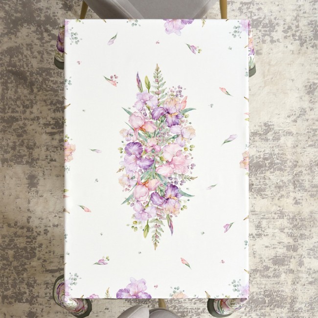 Скатерть ирисы 110х140см ,белый, 100% хлопок,твил пропитка Lefard (850-743-20) Скатерть ирисы 110х140см ,белый, 100% хлопок,твил пропитка Lefard (850-743-20)