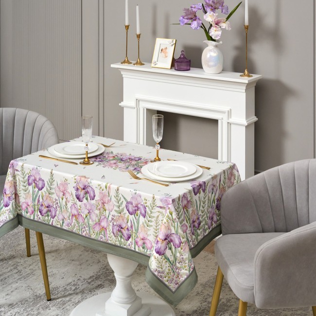 Скатерть ирисы 110х140см ,белый, 100% хлопок,твил пропитка Lefard (850-743-20) Скатерть ирисы 110х140см ,белый, 100% хлопок,твил пропитка Lefard (850-743-20)