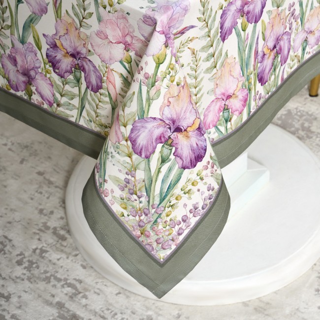 Скатерть ирисы 110х140см ,белый, 100% хлопок,твил пропитка Lefard (850-743-20) Скатерть ирисы 110х140см ,белый, 100% хлопок,твил пропитка Lefard (850-743-20)