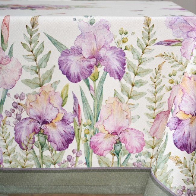 Скатерть ирисы 110х140см ,белый, 100% хлопок,твил пропитка Lefard (850-743-20) Скатерть ирисы 110х140см ,белый, 100% хлопок,твил пропитка Lefard (850-743-20)