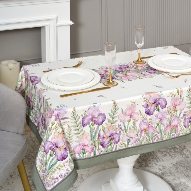 Скатерть ирисы 110х140см ,белый, 100% хлопок,твил пропитка Lefard (850-743-20) Скатерть ирисы 110х140см ,белый, 100% хлопок,твил пропитка Lefard (850-743-20)