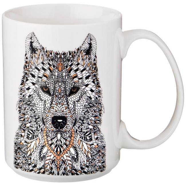 Кружка "волк" 500мл 13,5*8,8*11,8см мал.уп.=12шт Lefard (97-607)