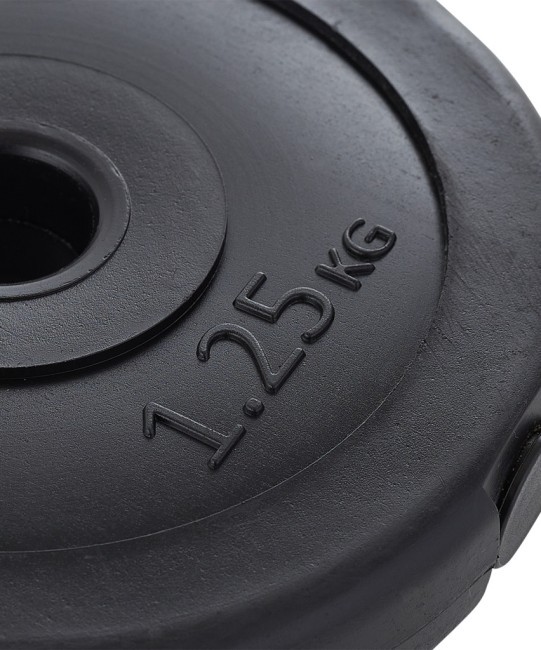 Диск пластиковый BASEFIT BB-203 d=26 мм, черный, 1,25 кг (1483991)