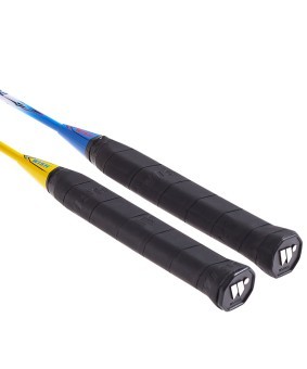 Набор для бадминтона WISH Alumtec 502, 2 ракетки, 2 волана, синий/желтый (728526) Набор для бадминтона WISH Alumtec 502, 2 ракетки, 2 волана, синий/желтый (728526)