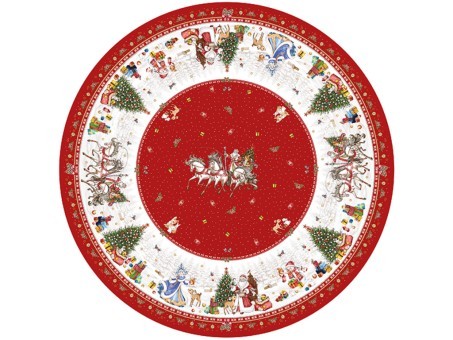 Скатерть круглая "с новым годом"150 см ,красный, 100% хлопок ,твил Lefard (850-763-24) Скатерть круглая "с новым годом"150 см ,красный, 100% хлопок ,твил Lefard (850-763-24)