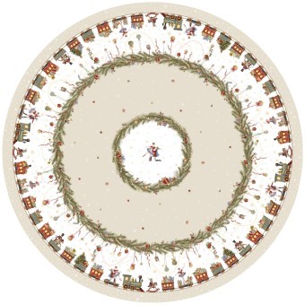 Скатерть  d220 cm круглая, "щелкунчик" цвет: бежевый, tm lefard, полиэстер 100% Lefard (986-002-26)