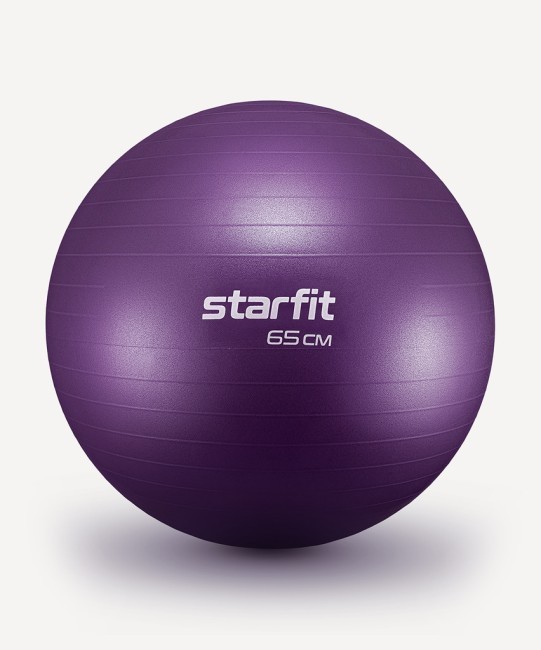 Фитбол STARFIT GB-108 антивзрыв, 1000 гр, фиолетовый, 65 см (1747185)