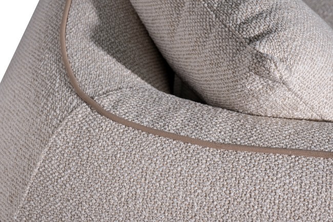 Диван Амели (Amelia) трехместный букле светлый 253*100*67см с бежевым кантом (TT-00016098)