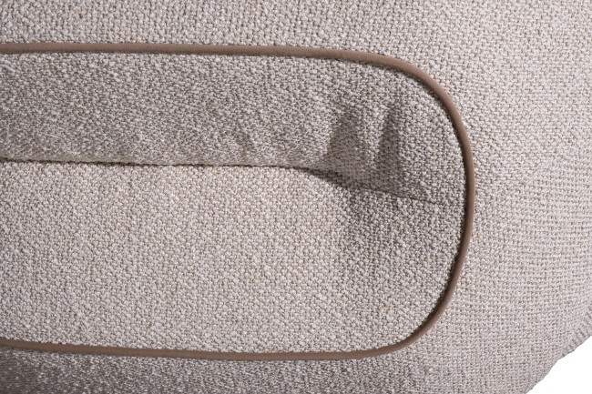 Диван Амели (Amelia) трехместный букле светлый 253*100*67см с бежевым кантом (TT-00016098)