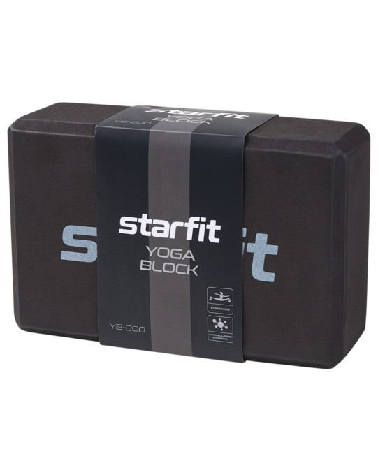 Блок для йоги STARFIT YB-200 EVA, черный (2104798)