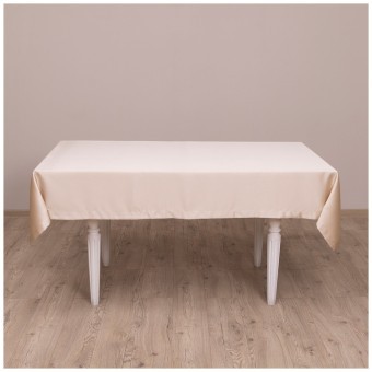 Скатерть сатин золото 140х140см евроуголок 100% полиэстер Lefard (850-908-1)