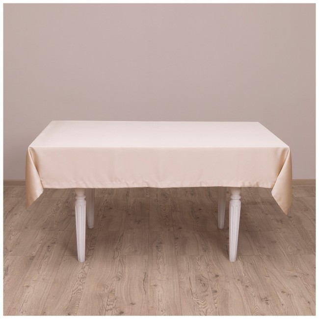 Скатерть сатин золото 140х140см евроуголок 100% полиэстер Lefard (850-908-1)