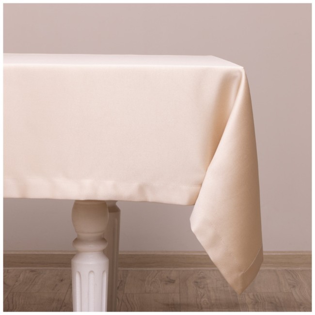 Скатерть сатин золото 140х140см евроуголок 100% полиэстер Lefard (850-908-1)