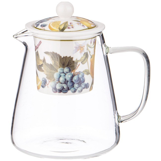 Чайник стеклянный с фарфоровым ситом lefard "фрукты" 600 мл Lefard (104-904) Чайник стеклянный с фарфоровым ситом lefard "фрукты" 600 мл Lefard (104-904)